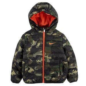 COPY - Nike Boy's Camouflaged Quilted Hooded Puffer Midweight Jacket